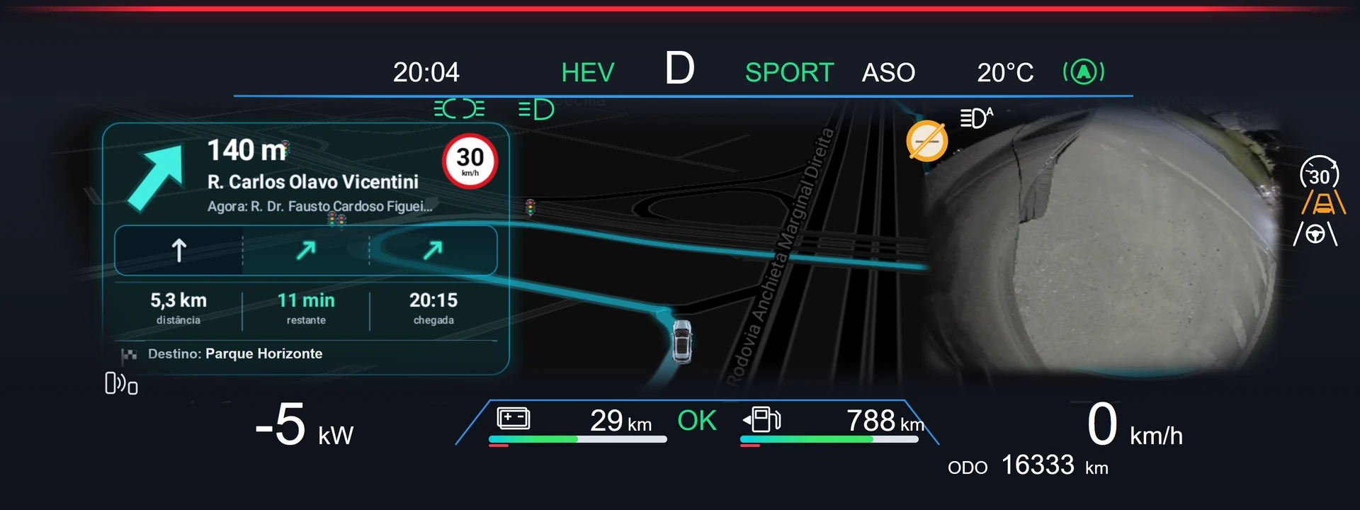 Android Auto: veja a lateral direita no painel BYD